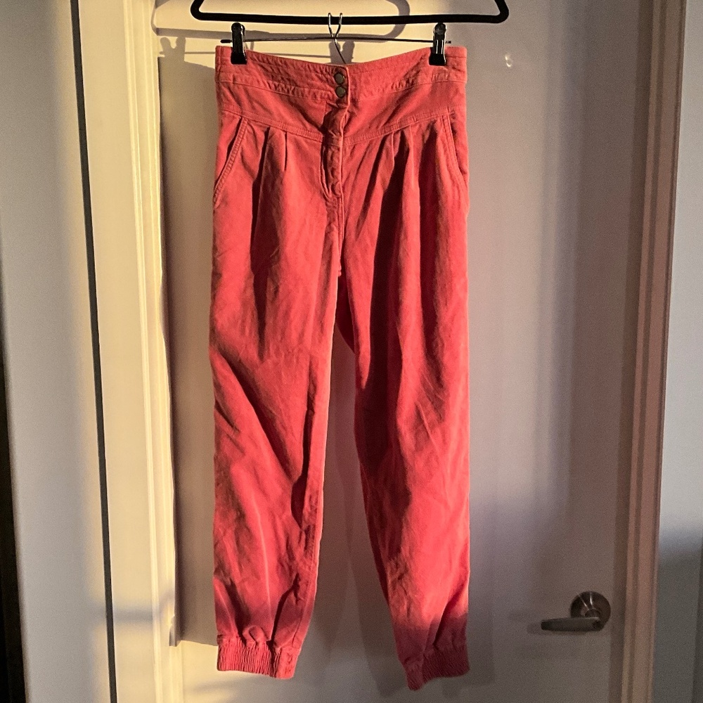 Anthropologie pants size XS, pinkish-red color